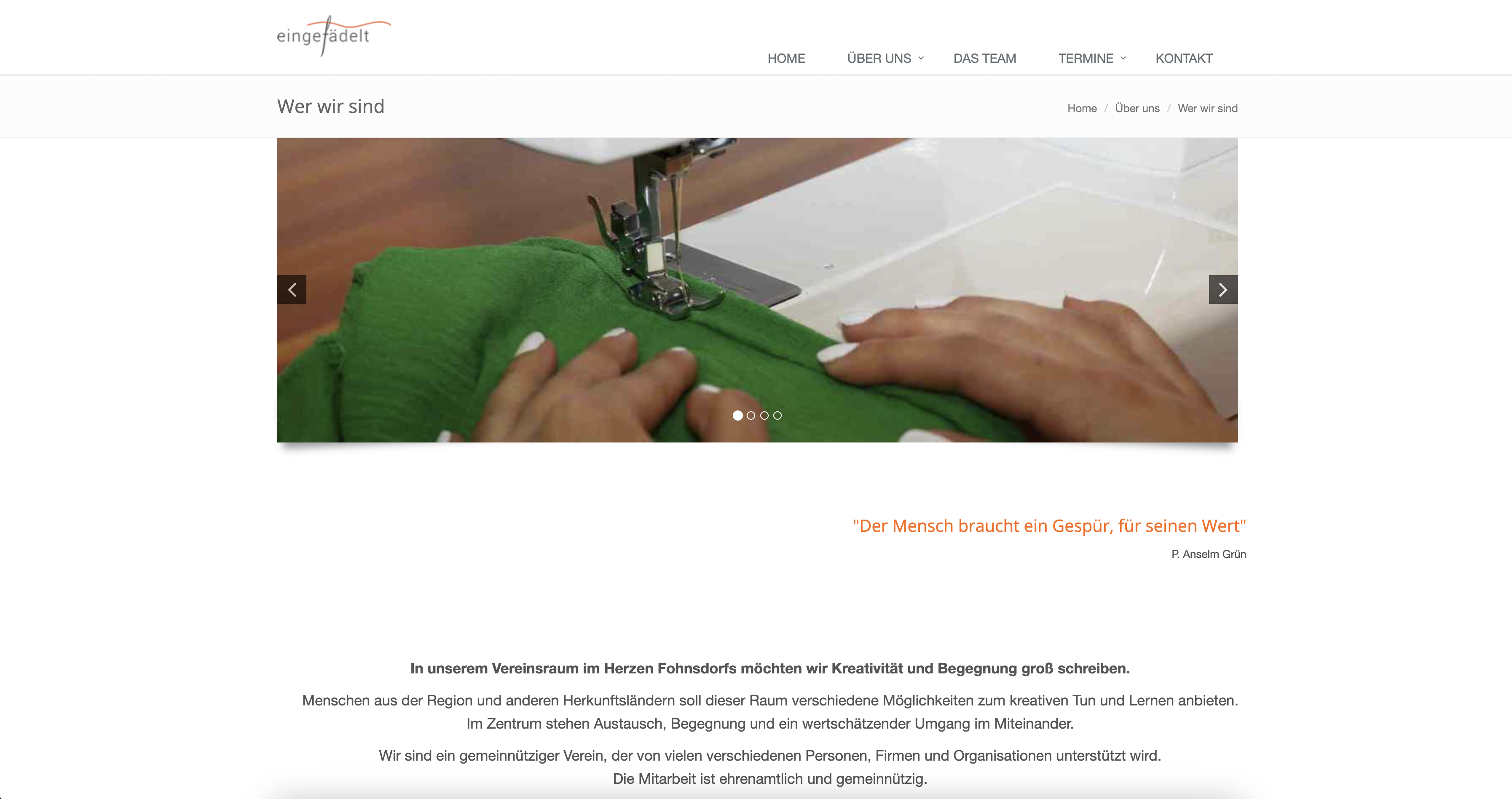 eingefädelt Website